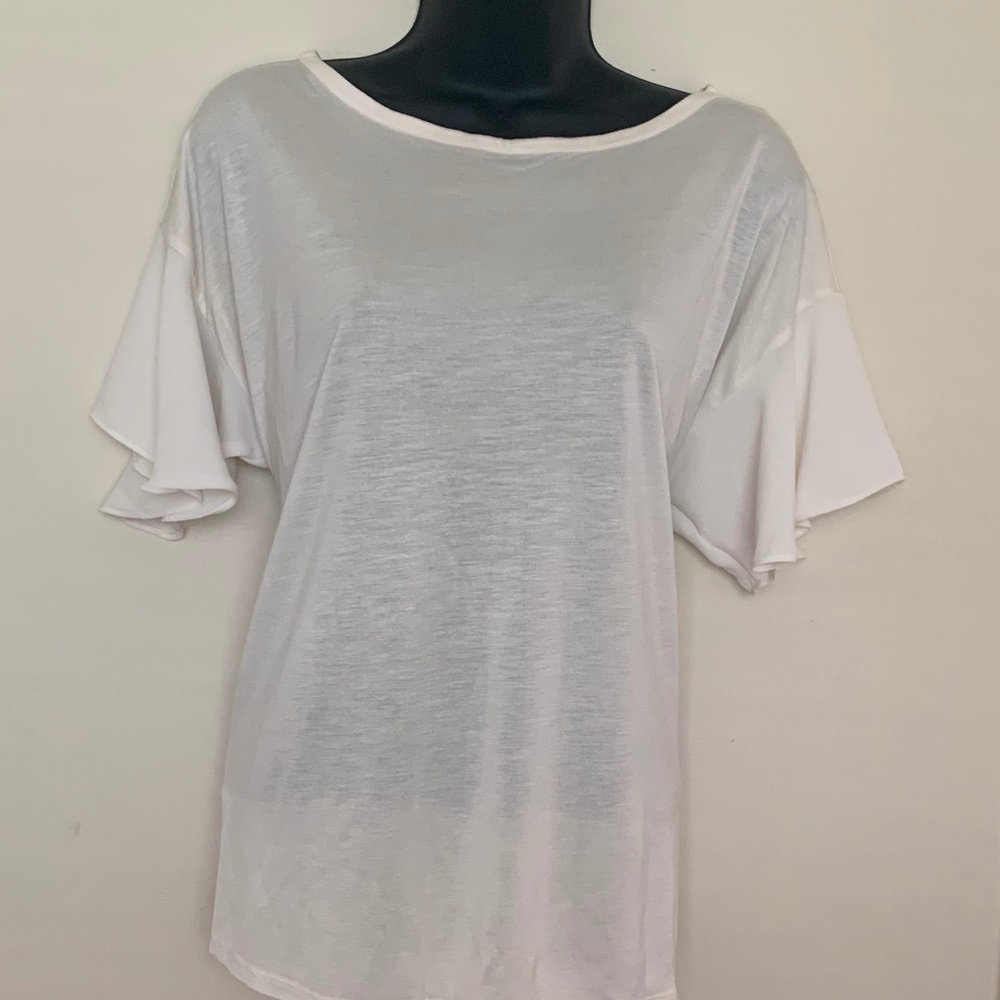 LOFT Flare Sleeve Tee, Medium Petite, NWT